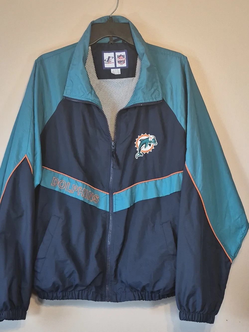Vintage '90s NFL Game Day Miami Dolphins Windbreaker
